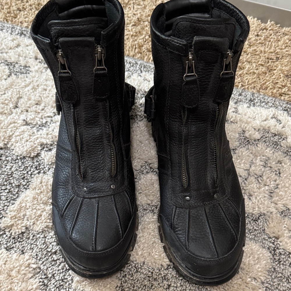 Polo by Ralph Lauren Black Leather Boots